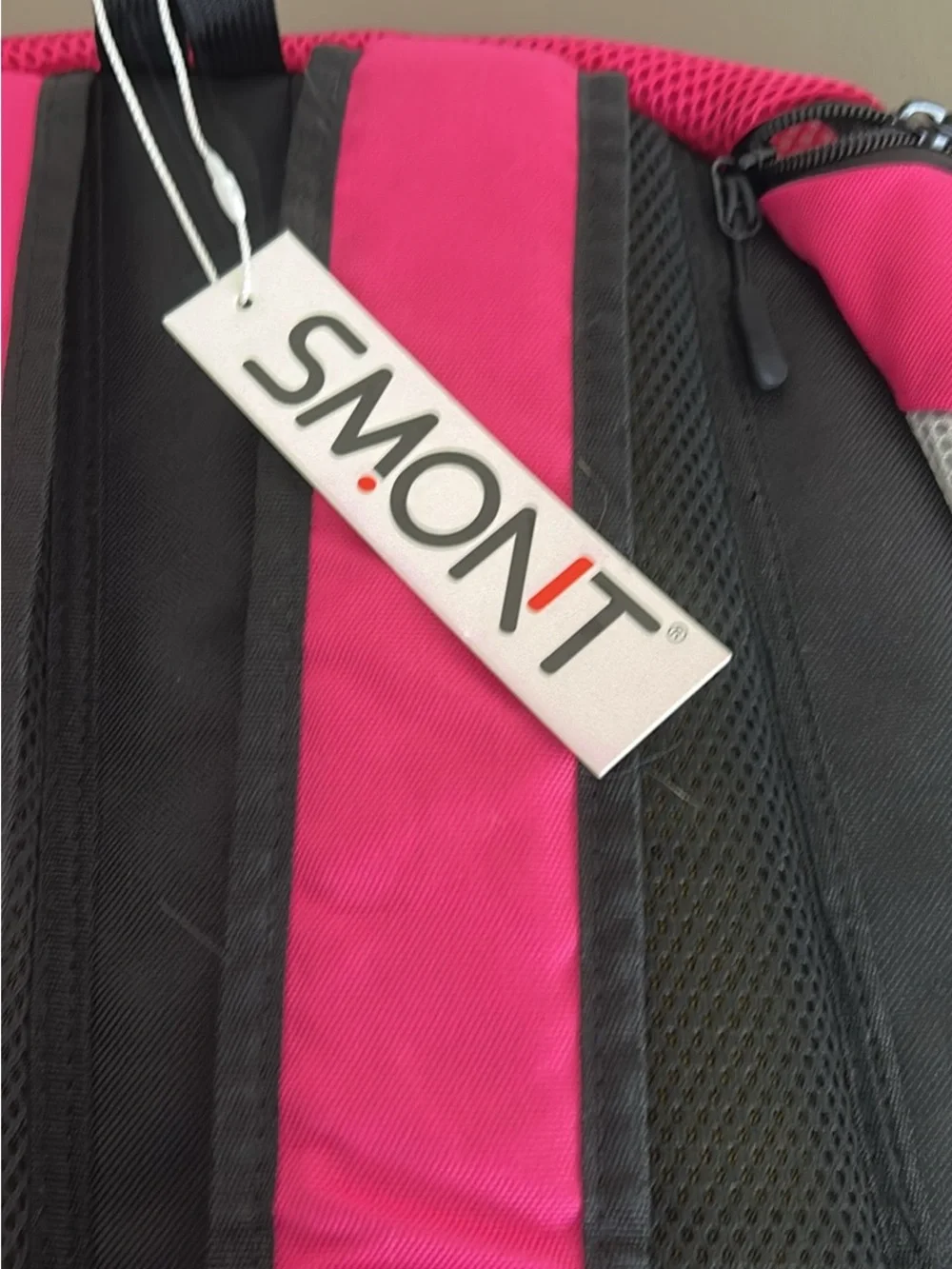 SMONT Pink and Black Pet Backpack